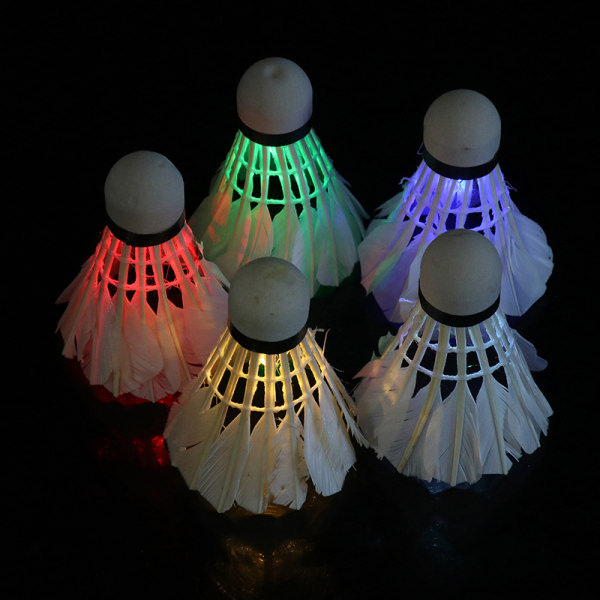 Badminton-bold med lys i mørke - Farverig LED-belysning - Sport - Badminton - Grøn - One size Green one size