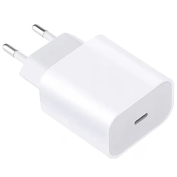 Charger for iPhone - Power Adapter - 20W USB-C - Fast Charger White Vit