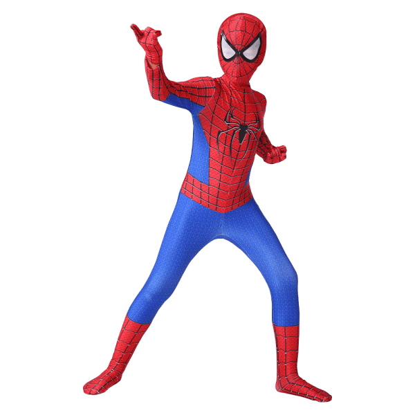 Galaxy Marvel Spider-Man Cosplay Kostym Superhjälte Jumpsuit til barn Röd 150 cm