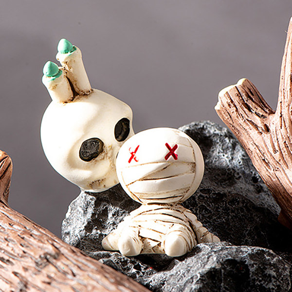 Halloween-dekorationsfigur Miniatyr tegneserie Mumie Skull Micro La A1 onesize A1 onesize