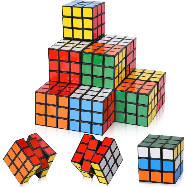 Set 16 Mini Magic Cubes -kuutiota 3 x 3 x 3 cm - Tarjoa till barns födelsedag