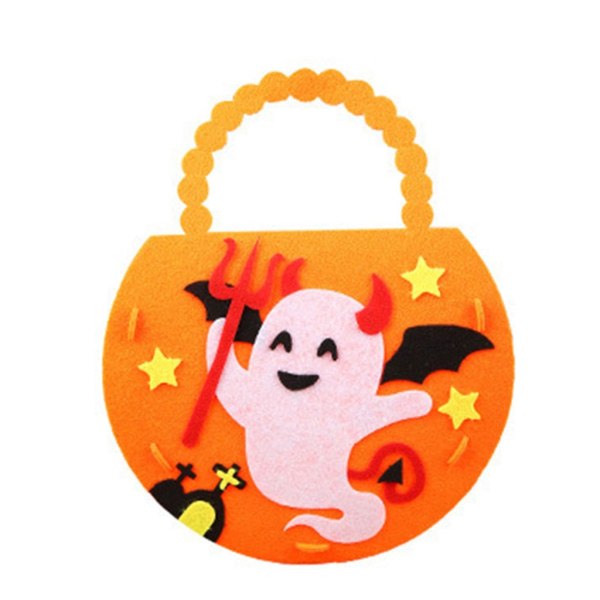 Lasten Halloween temppu- tai herkkulaukku Tee itse karkkilaukku askartelusarjat päiväkoti Käsintehdyt materiaalit toddler lelulavarekvisiitta null - 2