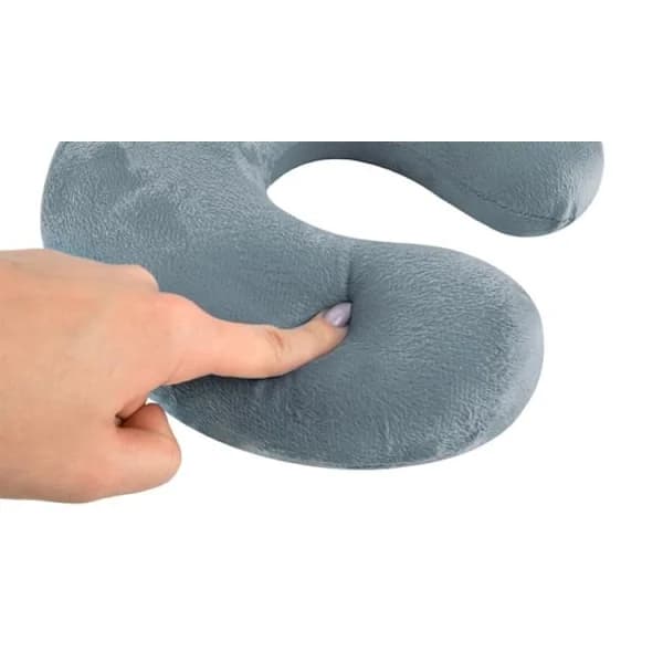 Resekudde med Memory Foam / Nackkudde - Kudde för Resa grå grå