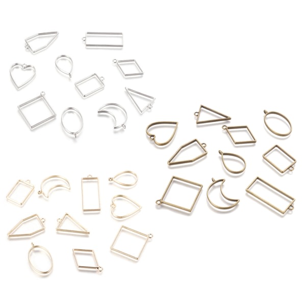 Geometrisk fyrkantig diamantformede hængesmycke til fremstilling af legeringstillverkad Forme Tilbehør Gør det selv Nødvendigt værktøj