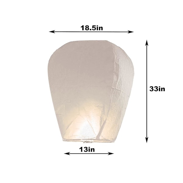 10-pack vita kinesiska och japanska lyktor för fester, himmelslyktor att släppa iväg [10-pack papperslyktor] white sky lantern