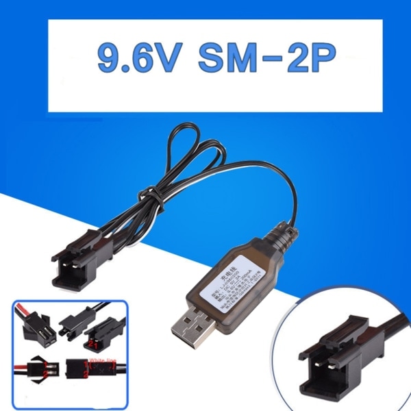 Universal RC Batterilader til NiMH/NiCd 9.6V Batteripakke 200mA Lader til RC Biler Elektrisk Legetøj med SM-2P Stik A