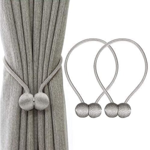 Gardinklämmor med magnetrem (2-pack) grey