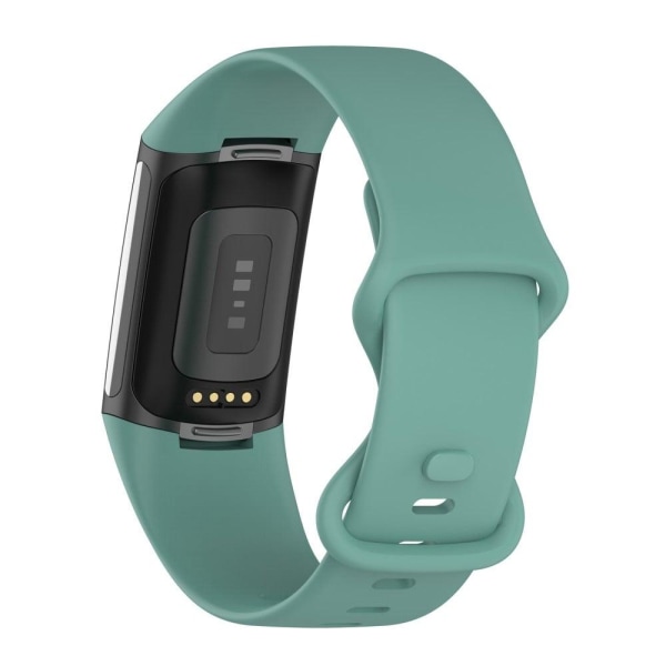 Fitbit Charge 5 enkel TPU-klokkearmbånd - Grønn / Størrelse: S Green Grön