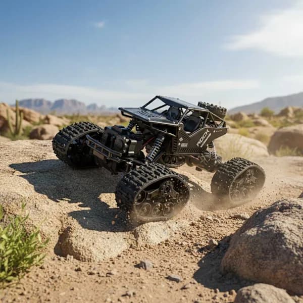 Fjernstyret Off-Road Bil - Crawler Sort Svart