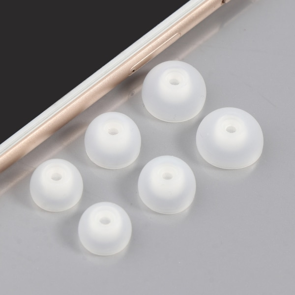 6 stk in-ear ørepropper for Galaxy Buds2 hodetelefoner Silikonbeskyttelse Bytte av cap SM-R177 Ørepropper Ørepropper Øreputer Svart Black