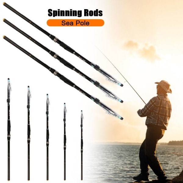 Teleskopisk fiskestang Spinnestang 5,4M 5,4M 5,4m