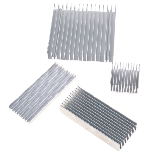 Extruderad kylfläns i aluminium för High Power LED IC Chip Cooler Ra Silver 100×100×18mm Silver 100×100×18mm