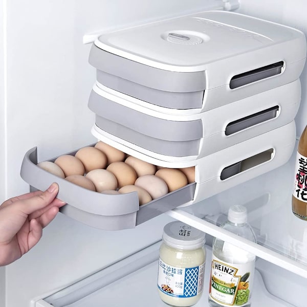 Egglagerboks, Eggboks i plast, Kjøkkenegglagerboks, Eggbeholder
