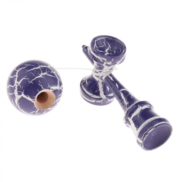 Kendama pallopyydysspeli Puulelu lapselle narulla Lapsi Lila Valkoinen