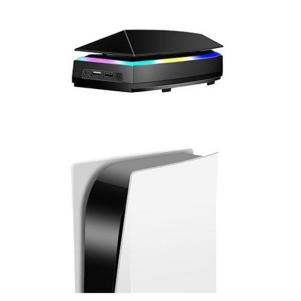 PS5-lisävarusteiden jäähdytystuulettimet, päivitetty hiljainen jäähdytystuulettimet LED-valoilla, jäähdytystarvikkeet USB2.0-hubilla