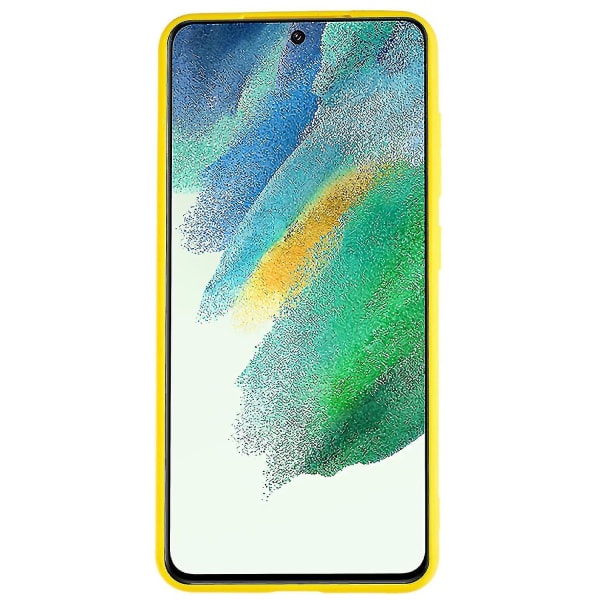 För Samsung Galaxy S21 FE 5G anti-scratch Mobiltelefon Cover Matt Flexibelt TPU phone case Yellow none