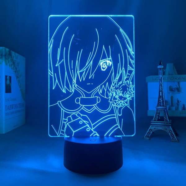 Stor Fate Okita Souji LED-nattlampe for soveromsdekor