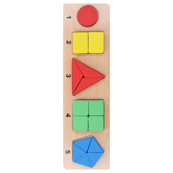 Geometriskt träpussel Formigenkännande leksak Montessori matchande spel Pedagogisk barnleksakGeometrisk formigenkänningstavla Typ C