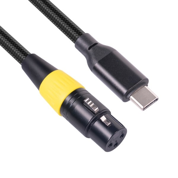 USB-C hane till XLR hona mikrofonkabel Typ-C XLR stereo ljudadapterkabel 2M 3M för inspelare smartphones bärbar dator 3m