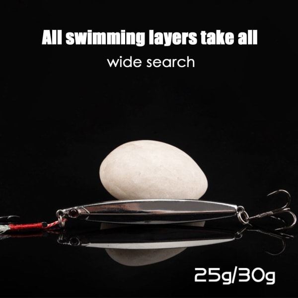2 kpl Metalli Kalastusviehe Kaksoiskoukku Jig Viehe Lyijyvalu 25g & 30g