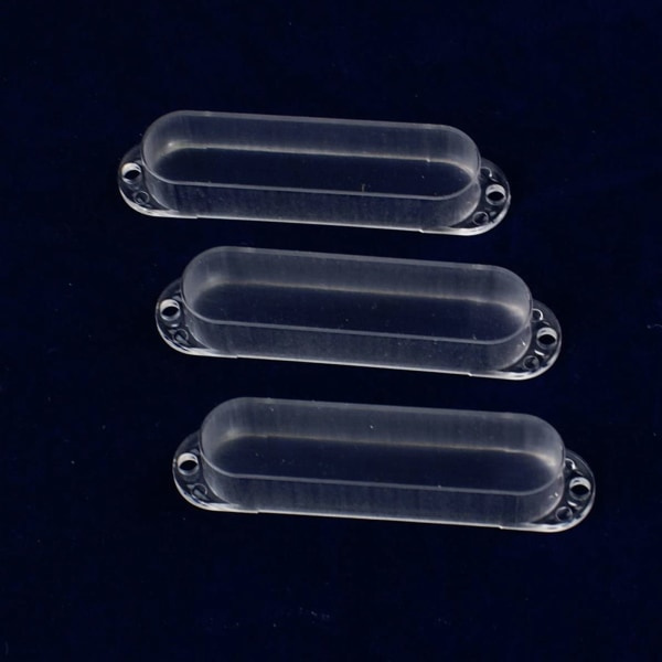 3-pack, plaststängda för Shell elektrisk gitarr Single Coil Pickup Covers för ST SQ elektrisk gitarr Svart