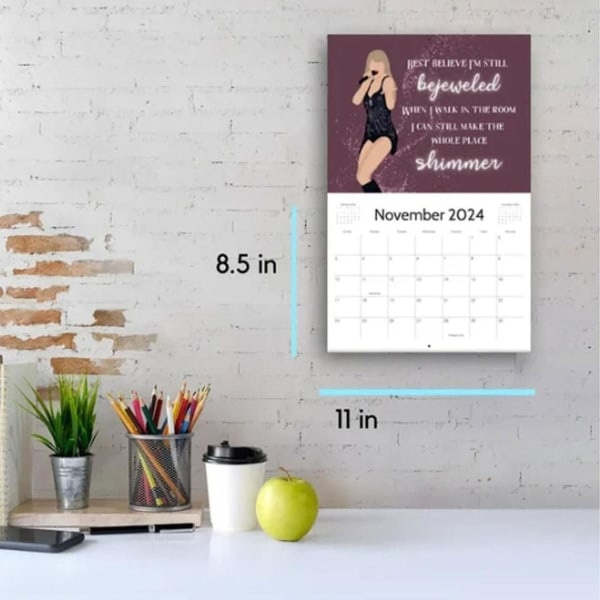 Taylor Swift 2024 officiella kalender (färg: rosa)