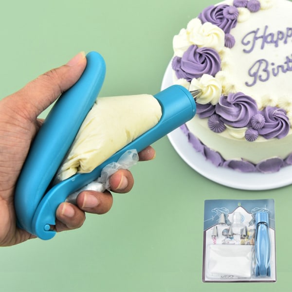 Bakverk Glasyr Kaka Verktyg Piping Munstycke Tips Fondant Cake Cre Blue