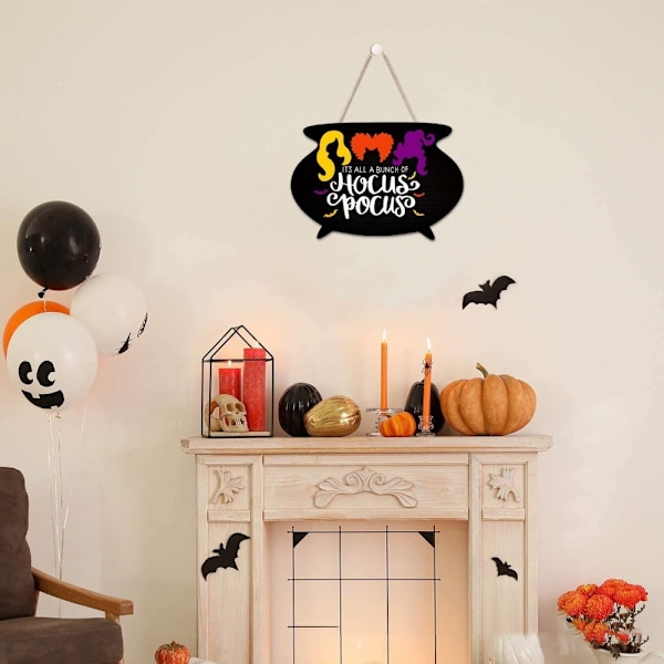 Halloween-seppele puinen riippuva kyltti taide käsityö seinä talon koristelu
