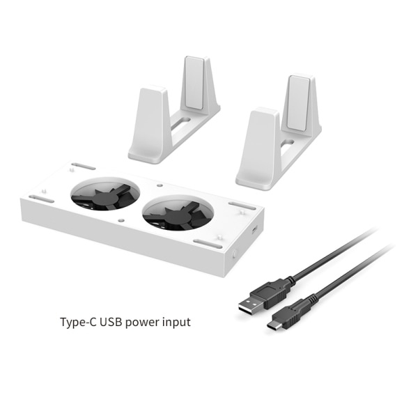 Lodret stativ med 2 køleventilatorer til Xbox Series S 3 White