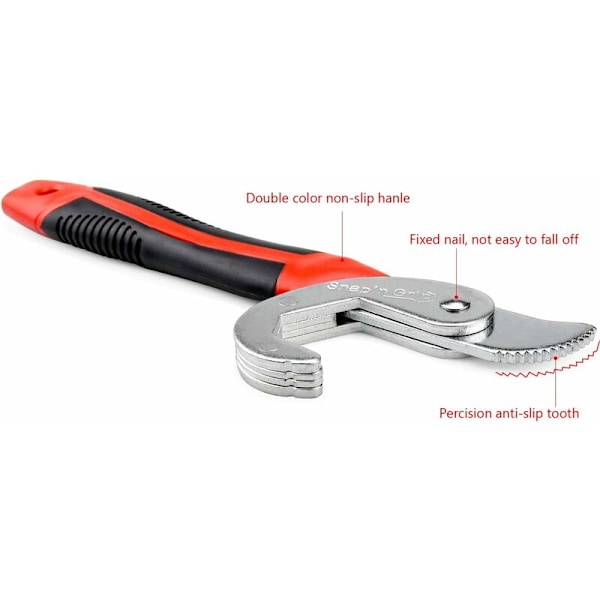 Säädettävä jakoavainsarja 2kpl Snap Grip yleismutterikiinnike 22-32mm 15-32mm 9-14mm