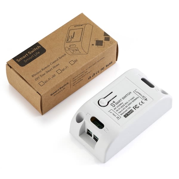 1. Smart Switch Timer DIY Trådløs Switch Stemmestyring Smart Hvid One Size White One Size