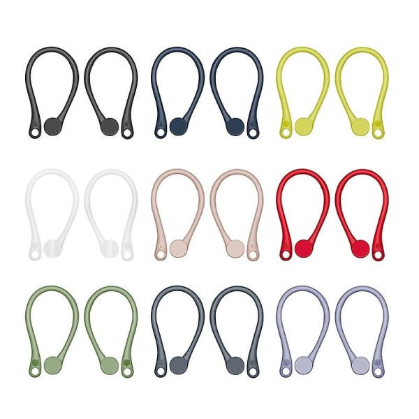 Antifall Bluetooth-headset Öronkrokar Hörlursskydd Hållare Mjuk silikon Sport Öronkrok För Air-pod 1 2 Headset Tillbehör Earhook vit 5 par Earhook white 5pairs