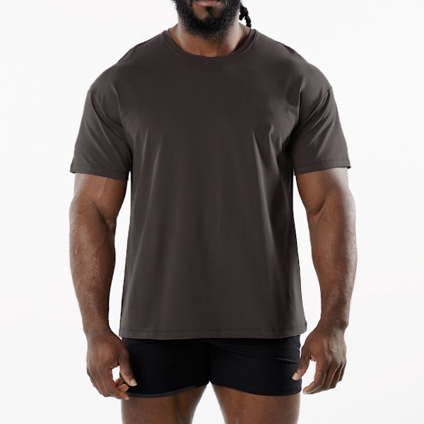 Hengittävä miesten urheilupaita - Pohjoismainen minimalistinen - treenivaate Dark gray M