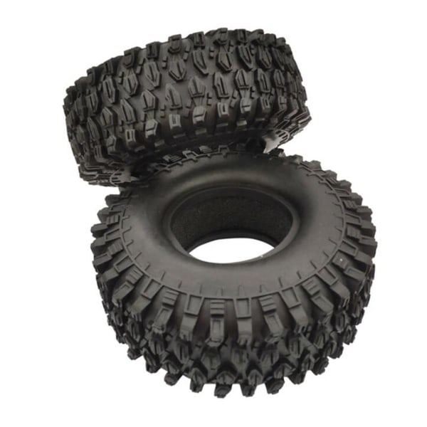 4X RC gummihjul och däck för 1/10 Axial SCX10 90046 90047 Svart 108mm