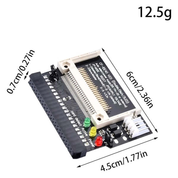 Dobbeltsidig CF til 40Pin ID-adapter Strøm 5V Adapter Conve
