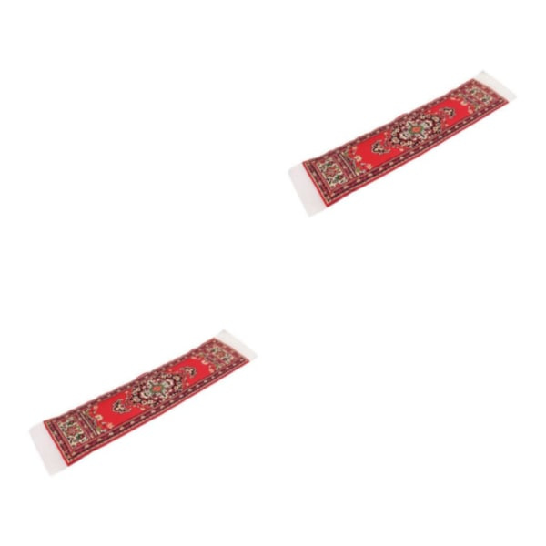 1/2 Miniatyr Golvmatta Matta för 12:e Möbeldekor 2-pack