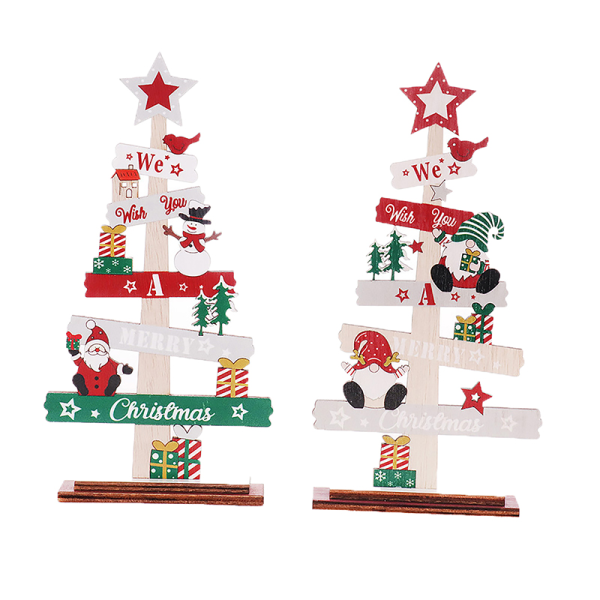 Pöytäjoulukuusi joulupukki DIY-koriste puinen Kristus B onesize B onesize