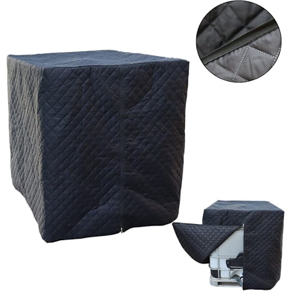 IBC Tankskydd, IBC, Värmeisolering, Regnskydd, IBC-skydd, Frostskydd, 120 x 100 x 116 cm (Svart)