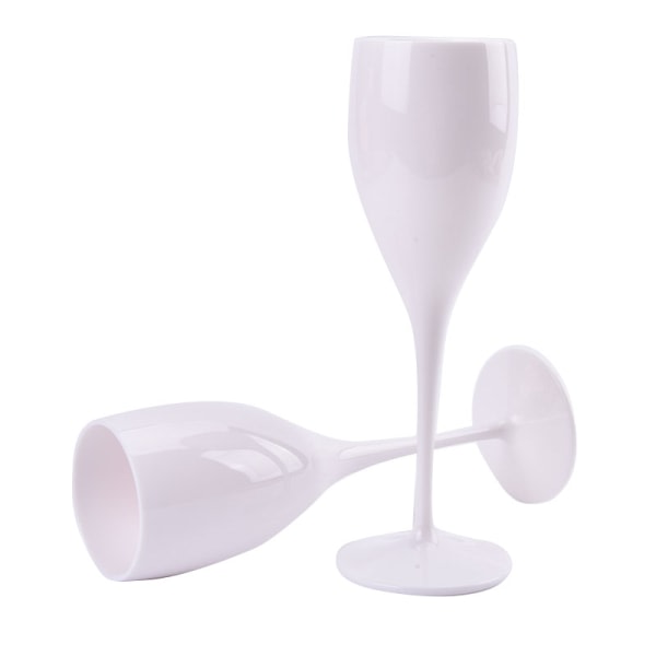 1 KOP Champagne Flutes Vin Vit Akryl Champagne Läpinäkyvä valkoinen Onesize white Onesize