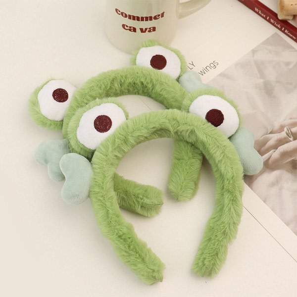 Herlige Frog Eyes Hodebånd Myk plysj innpakket for kvinner Vask F A1