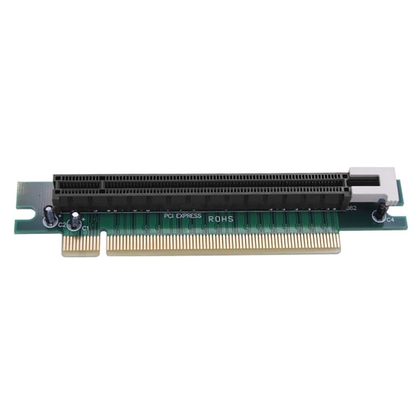 PCIE 90 graders rät vinkel PciE PciExpress 16X Extender Protector Adapterkort för 1U serverchassitillbehör Svart