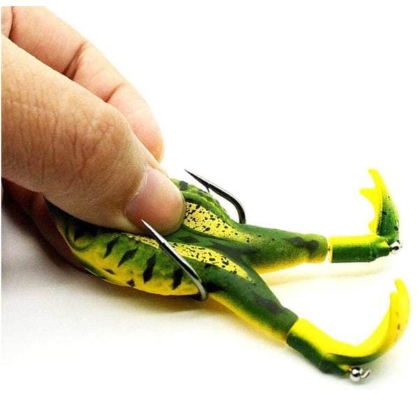 Dobbel propellerfrosk mykt drag silikon fiskedrag gummi