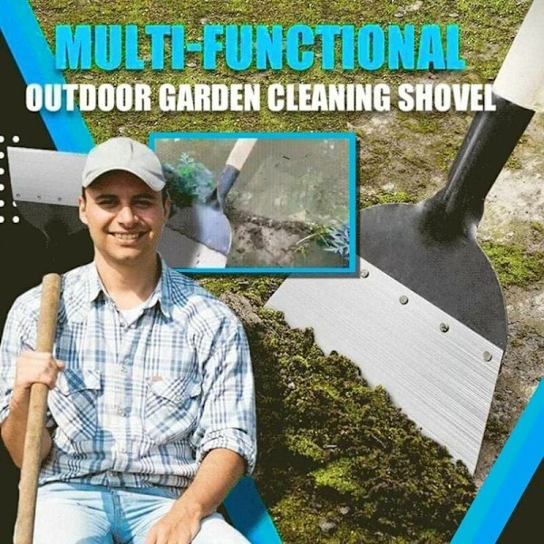 Multifunksjonell Hagespade. Hagerengjøringsspade. Multifunksjonell Ugressfjerningsspade i Stål. Landbruksverktøy for Ugressfjerning. For Hage. Ugressfjerning på Gård (28cm).