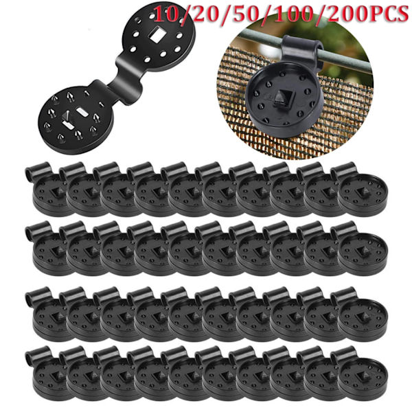 200/100/50/20/10 stk. skyggekludsklemmer til skyggeklud, net og solsejl i haven og baghaven 100 PCS