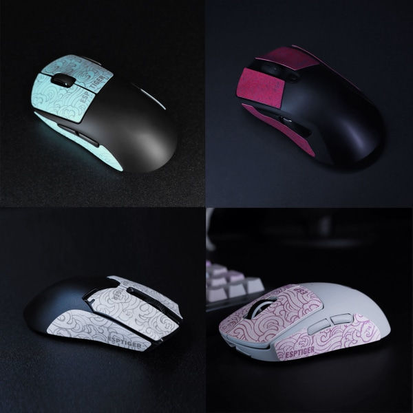 Esports Tiger Musehud Möss Grepp Skridsko Sidedekaler for Logitech G304 G102 2