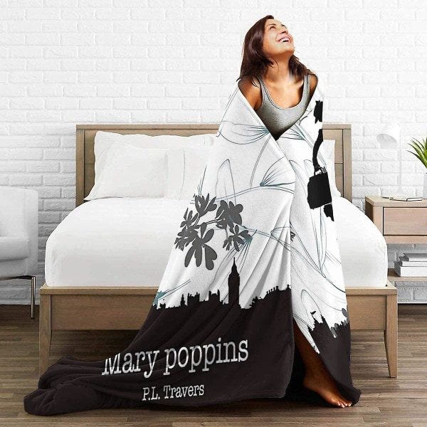 Supermjuk sofffilt Mary Poppins mikrofleecefilt, lämplig för sofffiltar för vuxna och barn, sängfiltar -n356 50x40in 125x100cm