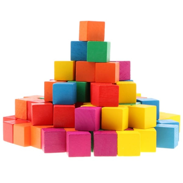 Stapelbara träbyggklossar Spel Tower Stacking Toy Trä hjärnteaser