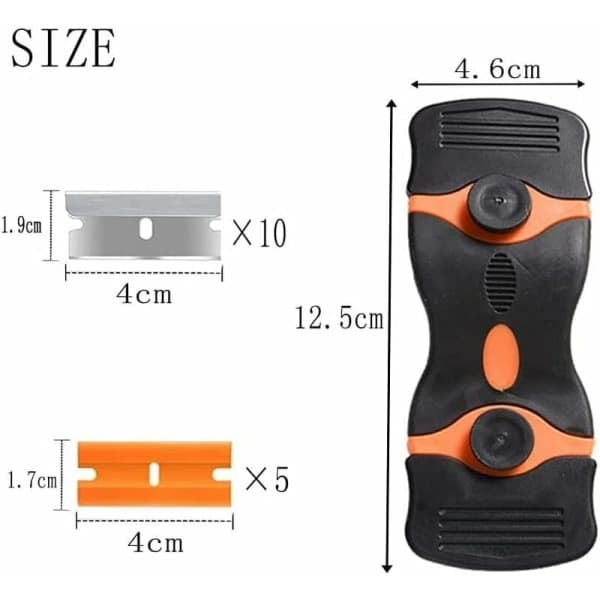 Sæt med 20 udskiftningsblade, 125mmx46mm, sort