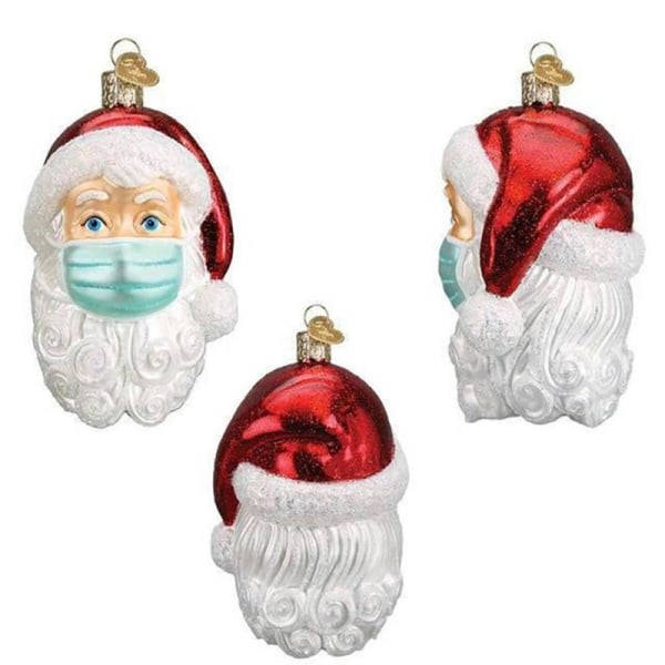 5 st julhängande prydnadsföremål med tomte