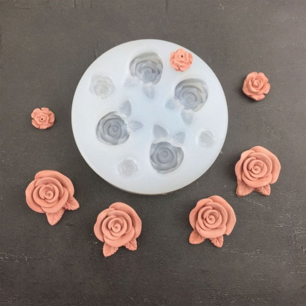 Rose-formede silikonformer for kaker - A